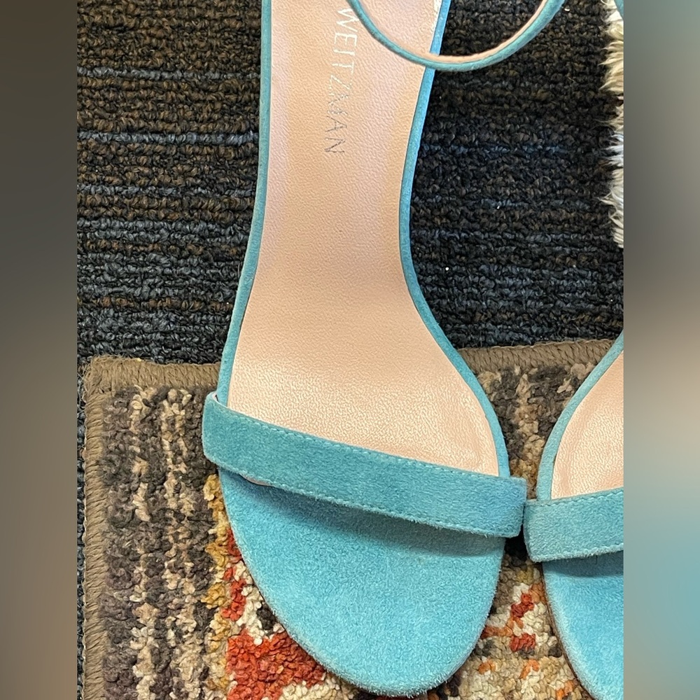 Stuart Weitzman Block Heel Turquesa 8.5 - image 5